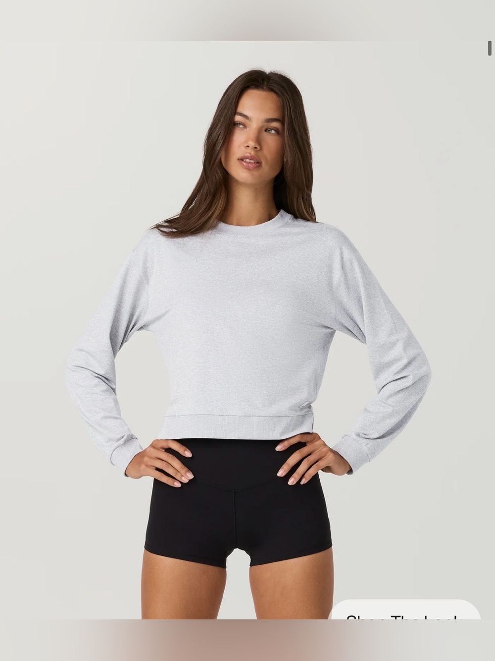 NWT Vuori Halo Crew in Pale Grey Heather Size Large